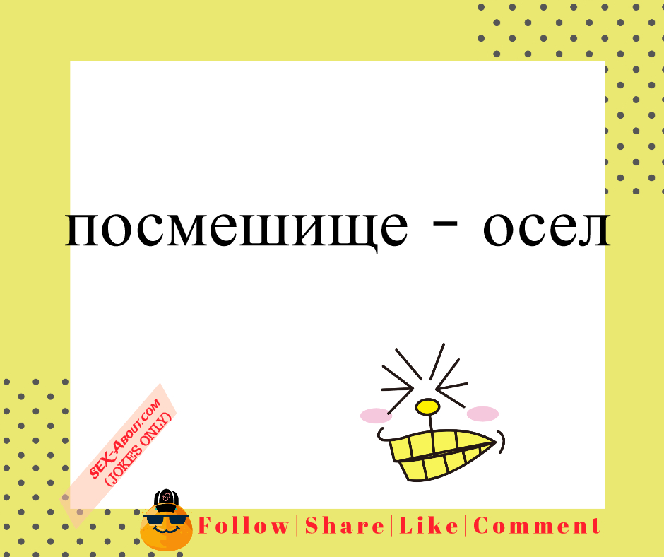 посмешище - осел